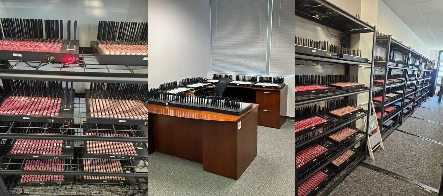 Farma kart SIM w Nowym Jorku: tysiące telefonów podłączonych do systemów automatyzujących rejestrację i weryfikację kont w mediach społecznościowych, wykorzystywanych przez cyberprzestępców do masowego tworzenia fałszywych profili